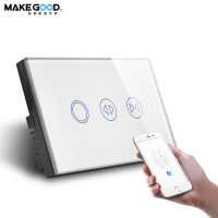 Makegood US standard Wi-Fi Touch Switch&Curtain Switch smart touch curtain and light switch Alexa wifi touch wall switch