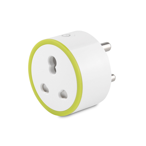 Round Green Indian Standard 16A Multi-function Smart Socket Wi-Fi Plug