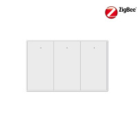 No Neutral ZigBee 16A US Mouse-click Button Switch 3 Gang