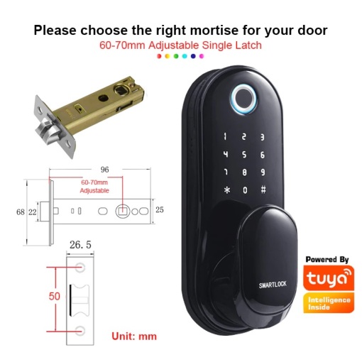 iLockey Pull and Push Fingerprint Lock with Deadbolt