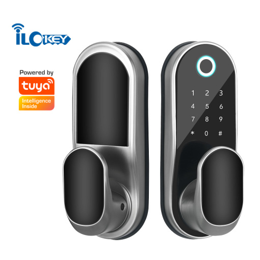 iLockey Pull and Push Fingerprint Lock with Deadbolt