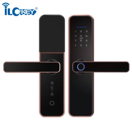 iLockey Digital Electronic Biometric Fingerprint Hotel System Handle Wireless Smart Lock