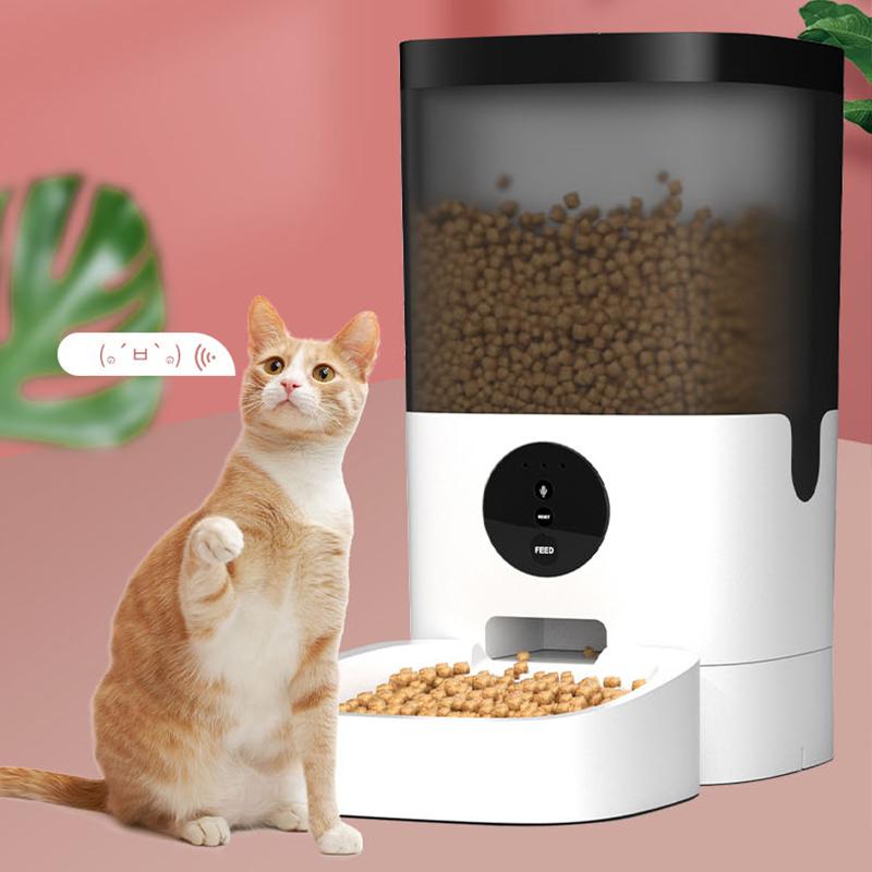 6l Tuya Smart Wi-fi Enabled Smart Pet Feeder Remote Timing Feeding Cat 