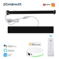 Zemismart Zigbee Rechargeable Roller Shade Motor Work with Homekit hubSolar Panel Optional for 37 38mm Tube