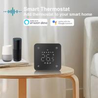 New Smart WIFI Electric Underfloor Heating Thermostat, White glass shinny design 