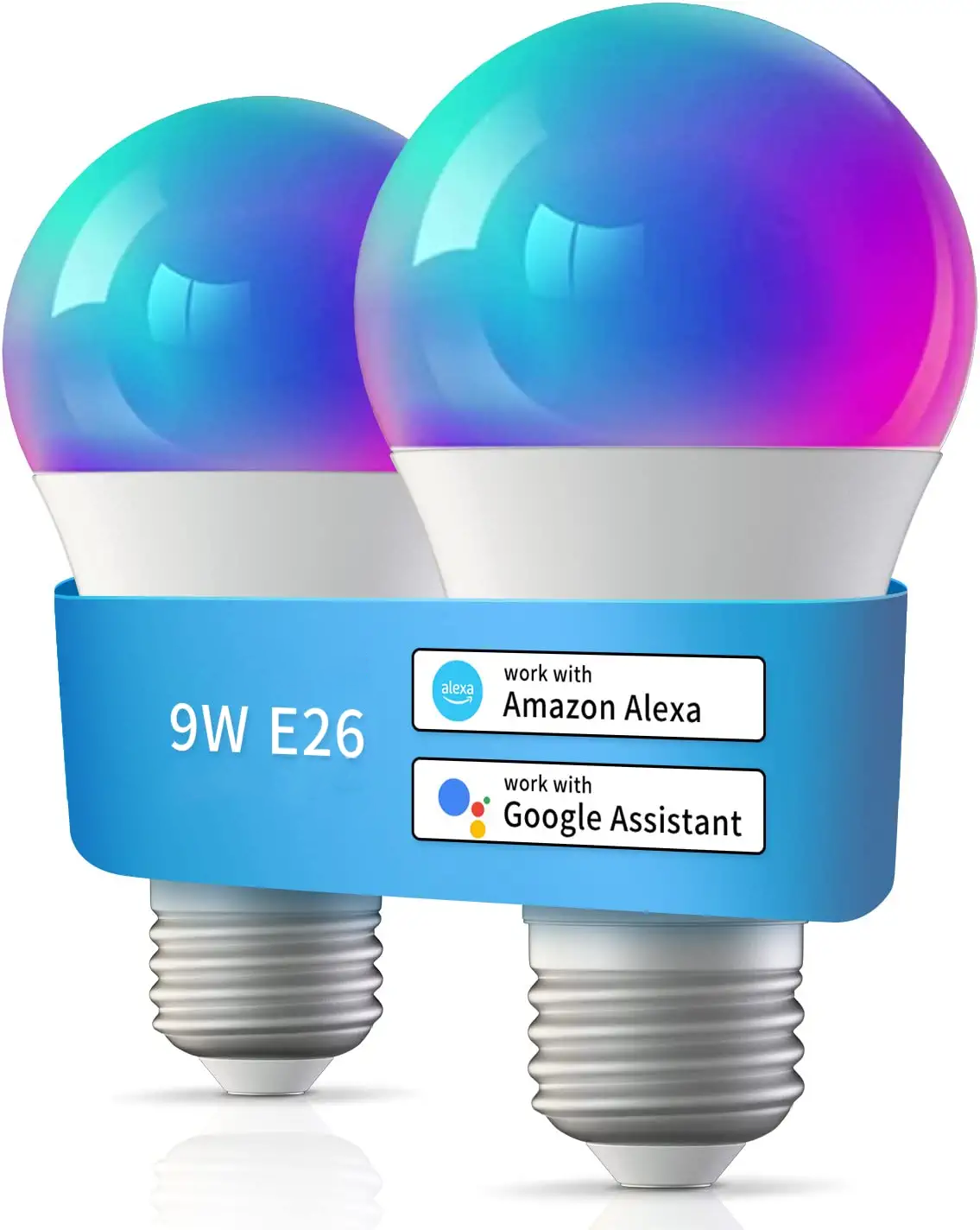 Daybetter tuya Bluetooth Bulb 2 pack RGBCCT 9W Work with Alexa&Google