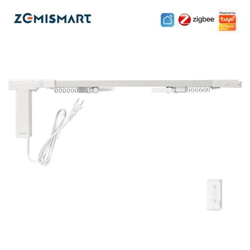 Zemismart Zigbee Matter Motorized Splicing Curtain Track Easy Install Electric Motor Alexa Voice Control