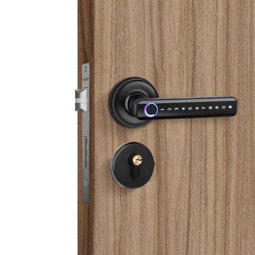 Smart Lever Fingerprint App Lock Home Apartment Lock