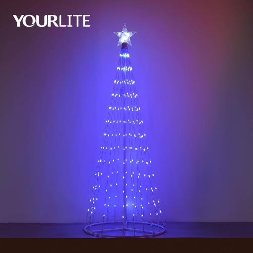 Yourlite Multi-color Sensitive Music Synchronization Perfect Christmas Decoration RGB LED Smart Christmas Tree Lights