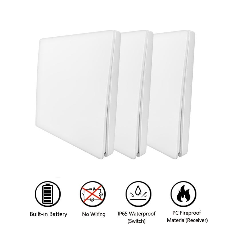 Battery Powered 1 Gang Wireless Switch Wireless Switch Tuya Expo
