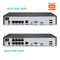 8CH 5.0MP Tuya Smart APP POE NVR Network Video Recorder H.265 POE NVR