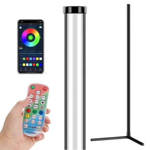 New RGB smart Floor Lamp Standing Corner Lighting Simple LED Rod Floor Lamps For Living Room Bedroom Changing Atmosphere