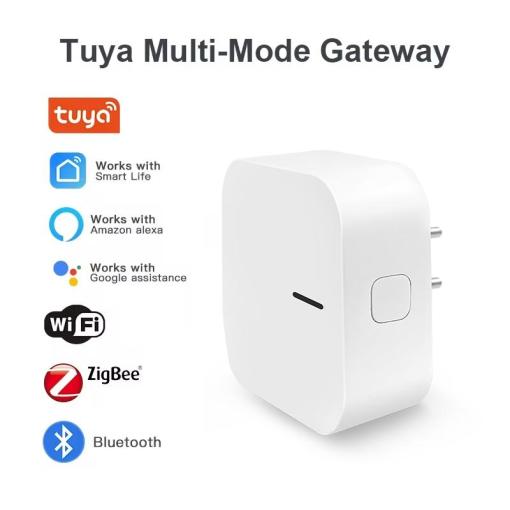 Plug Type ZigBee 3.0 Gateway BLE MESH Multimode Wireless Cableless Smart Home Hub IoT Bridge Compatible with Alexa