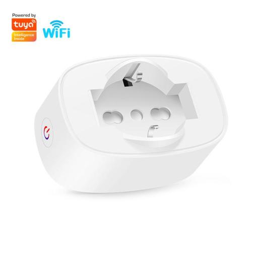 IT Standard 16A Italian Smart Plug Single Socket Wireless Remote Alexa Google Tuya WiFi Outlet with Energy Monitoring Ti